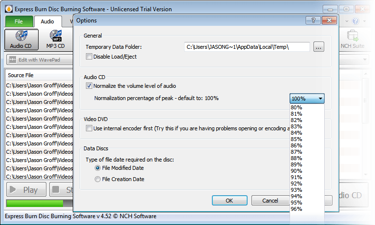 Express Burn Free CD Burning Software 5.15 screenshot