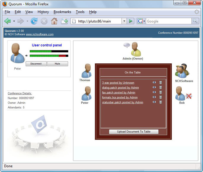 Quorum is software which runs as a phone conference server on any Windows PC.