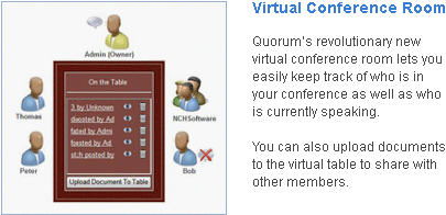 See the virtual conference room
