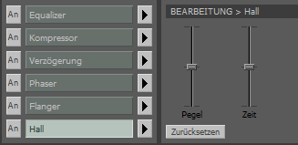 Zulu DJ Software Live Audioeffekte auf Windows Screenshot.