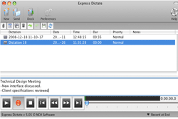 Click here to see more screenshots of Express Dictate