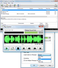 click here to see more screenshots for the IMS OnHold Messages System