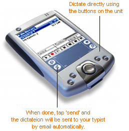 Palm Dictate is a professional voice recorder