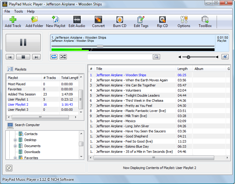 Screenshot for PlayPad Free Audio Player 1.12