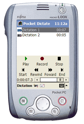 Pocket Dictate voice recorder for Pocket PCs.