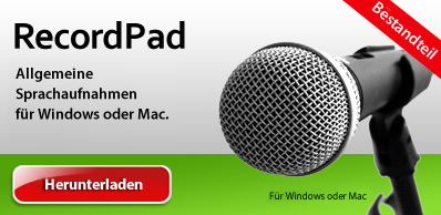 RecordPad Aufnahmeprogramm herunterladen