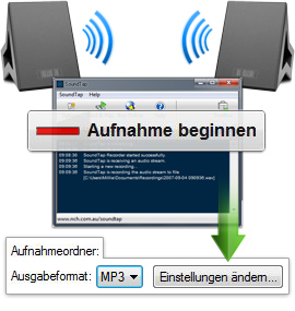 Hier für weitere Screenshots vom Streaming Audio-Recorder SoundTap klicken Stream-Recorder, Internetradio aufnehmen uvm.