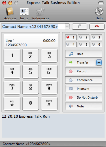 Express Talk is software that works like a telephone to let you make calls on your Mac OS X. With Express Talk you can call anyone on the internet who has installed Express Talk (or any other SIP voip softphone). Calls are free.