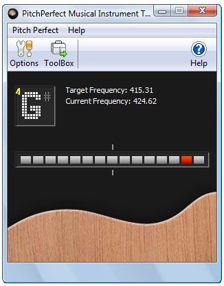 Click to view PitchPerfect Free Guitar Tuner 1.20 screenshot