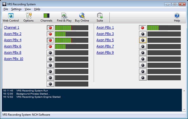 Screenshot for VRS Enterprise Multichannel Recorder 5.45