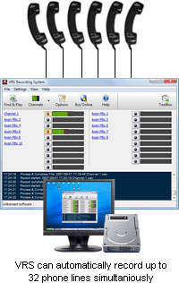Click here to see more screenshots of the VRS Call Recording Software