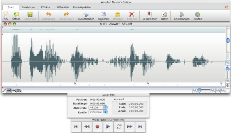 WavePad Gratis Audio-Editor für Mac