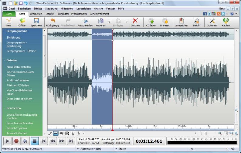 wavepad audiobearbeitungs-software
