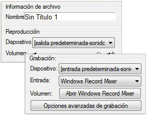 La grabadora incluye una grabadora para la grabación de la voz, sonidos y audio