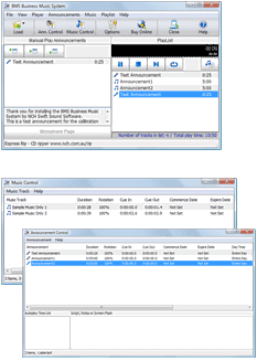 Cliquez ici pour d'autres captures d'écrans de BMS Business Music System