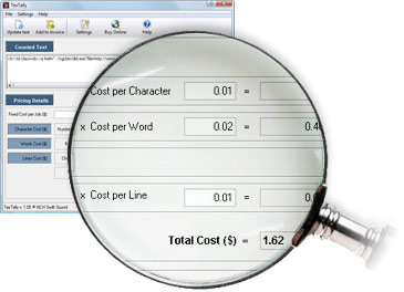 Click here for more screenshots of TexTally Line Counter