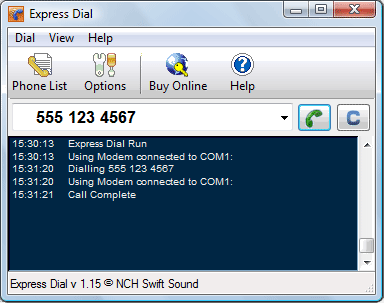 Windows 7 Express Dial Telephone Dialer 2.02 full