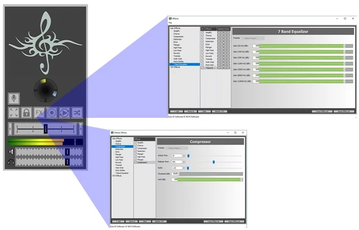 Windows版Zulu DJグローバルエフェクトのスクリーンショット