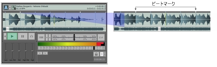 Windows版Zulu DJソフト再生デッキのスクリーンショット