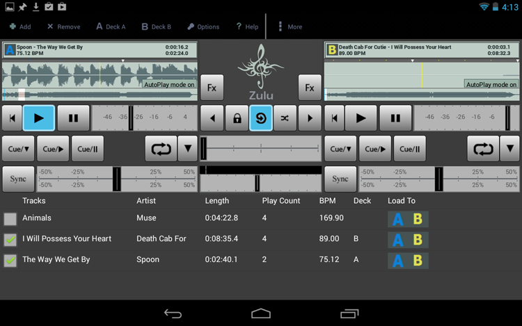 Zulu pour Android est équipé d'un enregistreur pour l'audio, le son et la voix.