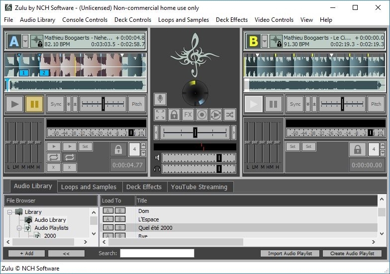 Zulu DJ Software and DJ Mixing program small screenshot
