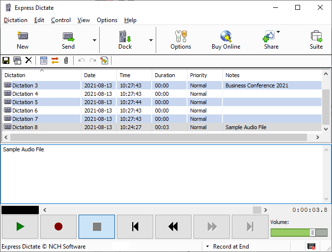 Express Dictate Professional Dictation Software - Screenshots