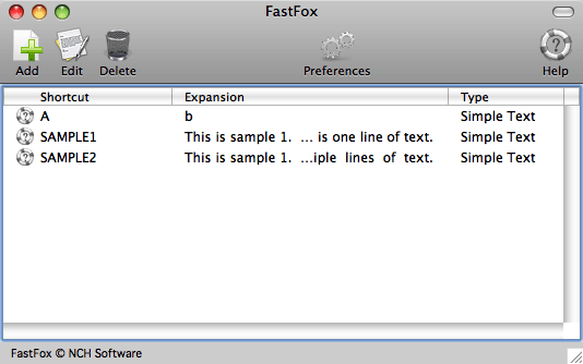 FastFox Typing Expander for Mac 4.00