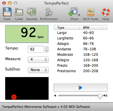 TempoPerfect Metronome for Mac Free 4.05 full