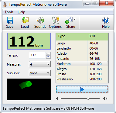TempoPerfect Metronome Software Free Windows 11 download