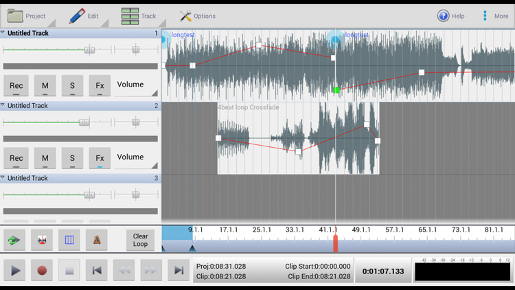 MixPad multi-track audio mixing software Screenshots