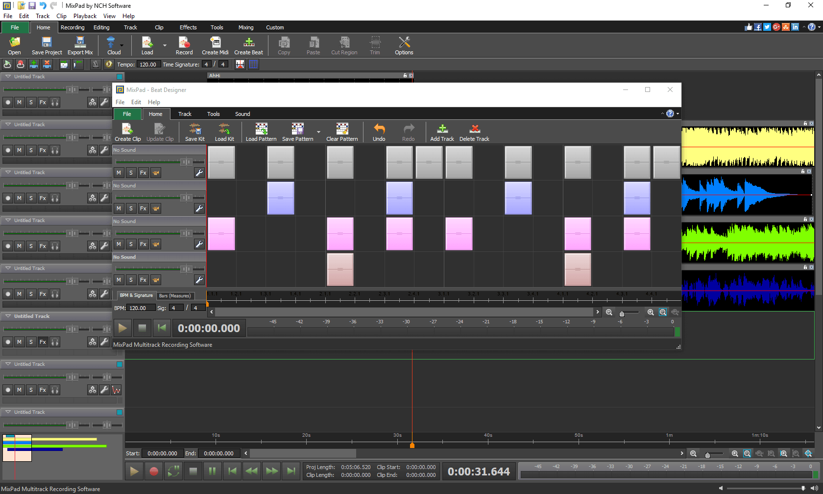Captures d'écran de MixPad