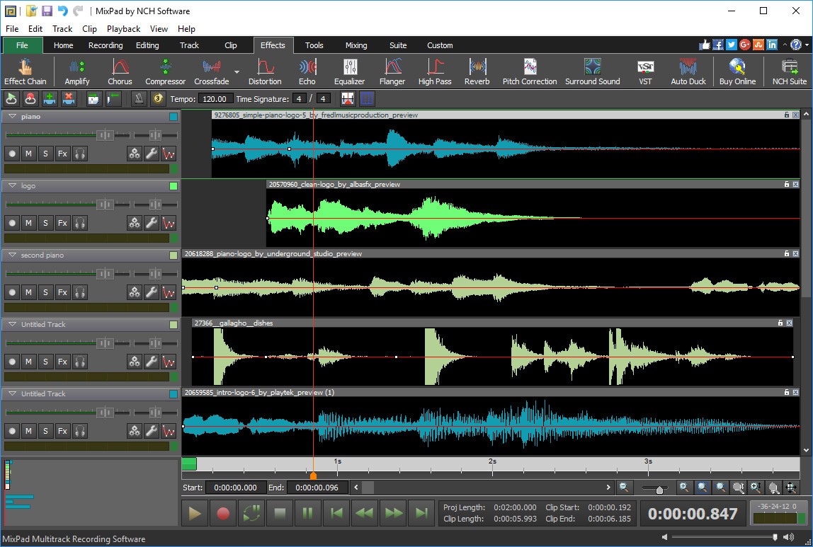 Captura de pantalla de MixPad