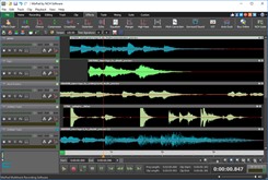 MixPad Multitrack-inspelning & Skärmdump av mixningsprogram