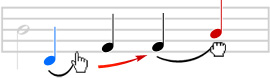 Easily add slurs ties and accidentals