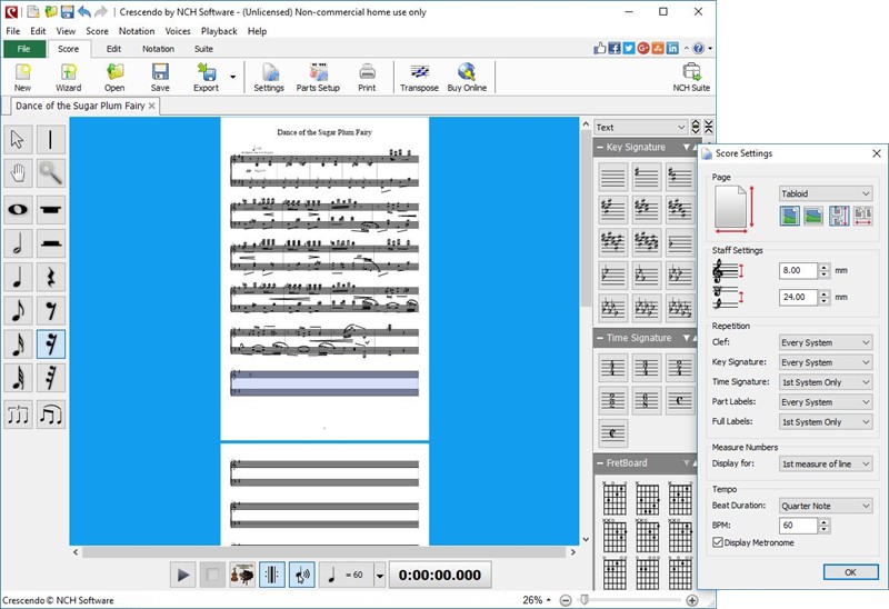 Windows 7 Crescendo Music Notation Editor Free 10.18 full