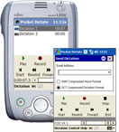 Click here for more information on POcket Dictate and Palm Dictate dictation recorders