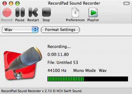 RecordPad Sound Recorder for Mac 10.00