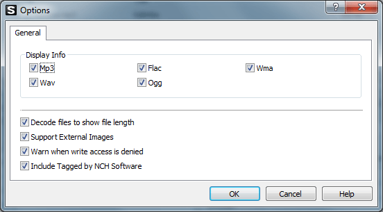 Stamp ID3 options dialog