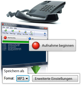 Klicken Sie hier für weitere TRx PC und Mac Telefonrekorder Screenshots