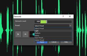 Remove Reverb using WavePad