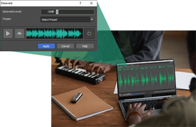 Apply dereverb to an audio file