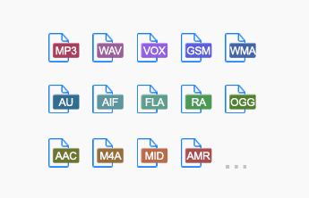 Formatos compatibles con el editor de audio