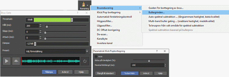 WavePad effektmeny